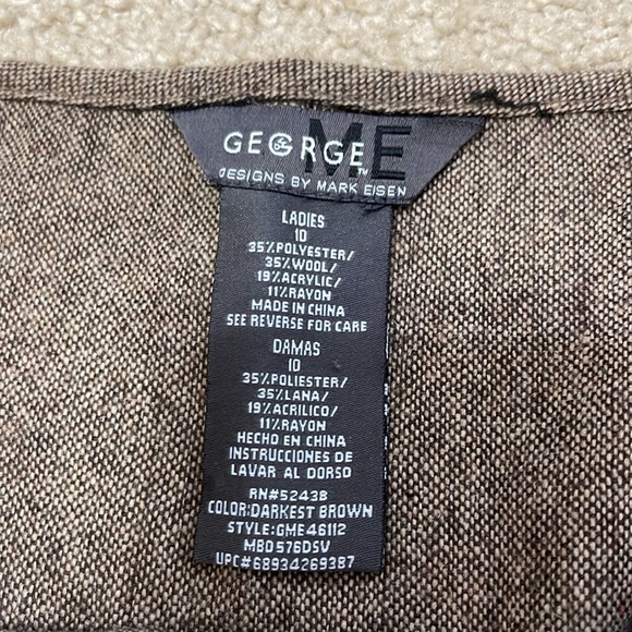 George Me| brown tweed ladies skirt - Picture 3 of 5